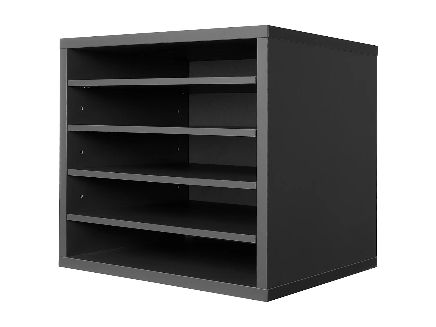 Bureau-Organizer, SucceBuy Houten Documentenorganizer, 5 Compartimenten, Verstelbare Planken, Grijs