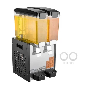 Commerciële Drankendispenser SucceBuy 10 L x 2 Reservoirs, Dispenser voor Ijskoude Dranken en Sappen Commerciële Drankendispenser SucceBuy 10 L x 2 Reservoirs, Dispenser voor Ijskoude Dranken en Sappen