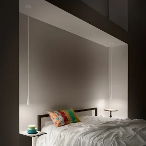 Dafne – Suspension LED blanche 7W 3000K IP20 – Plafonnier LED design minimaliste en aluminium – Alimentation incluse – Max L.145cm Dafne – Suspension LED blanche 7W 3000K IP20 – Plafonnier LED design minimaliste en aluminium – Alimentation incluse – Max L.145cm