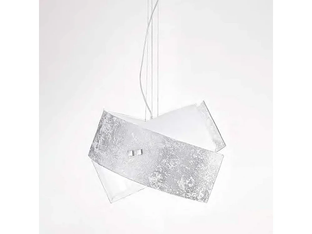 Camilla - Suspension argentée 2XE27 max 2X70W IP20 - Plafonnier au en aluminium - Douille E27
