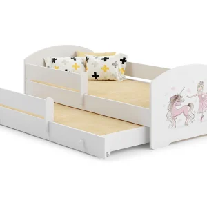 Cama dupla 160 x 80 com colchões e estrados incluídos Kobi Luk Girl with unicorn Cama dupla 160 x 80 com colchões e estrados incluídos Kobi Luk Girl with unicorn