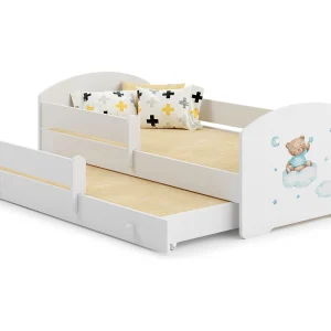 Cama dupla 160 x 80 com colchões e estrados incluídos Kobi Luk Blue Bear Cama dupla 160 x 80 com colchões e estrados incluídos Kobi Luk Blue Bear