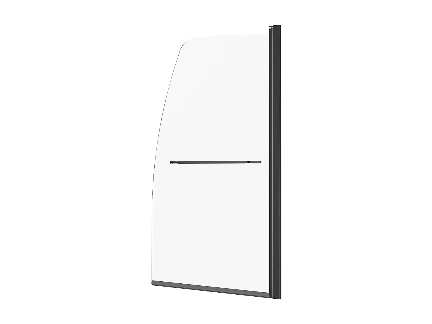 Douchedeur SucceBuy, Zonder Frame, 86 cm B x 140 cm H, 180° draaibaar, van zwart glas voor badkamer