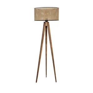 Design vloerlamp van hout ROMANE 153cm