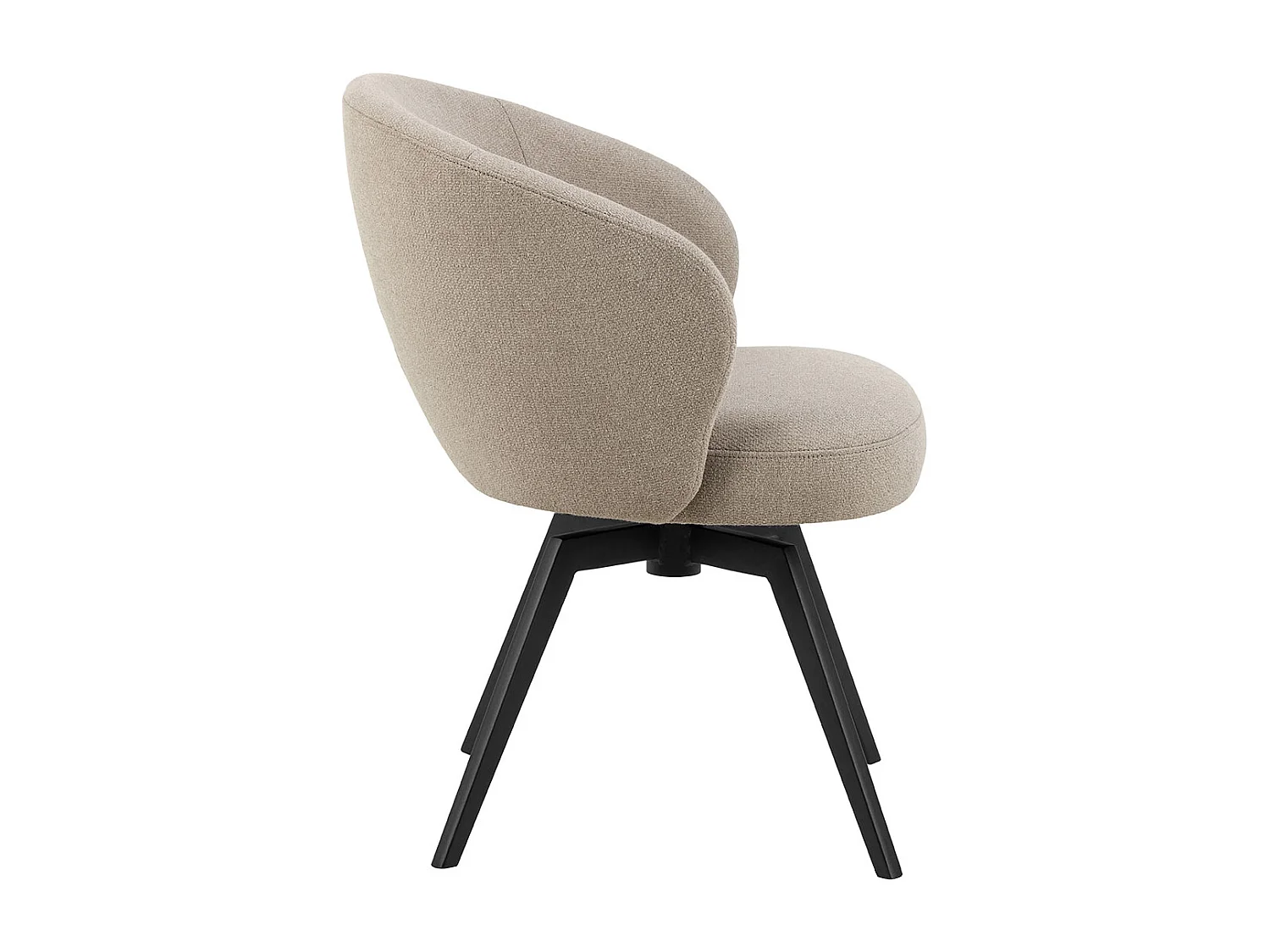 Catalina eetkamerstoel met armleuning stof beige.
