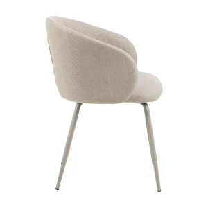 DoRileyn eetkamerstoel met armleuning stof beige. DoRileyn eetkamerstoel met armleuning stof beige.