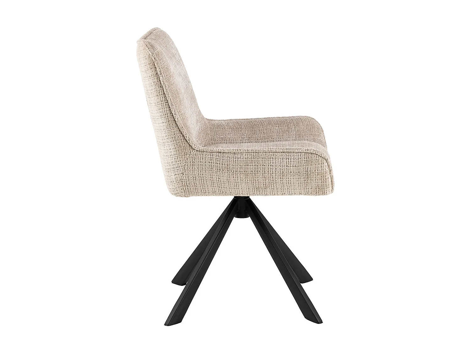 Dakota eetkamerstoel chenille beige.