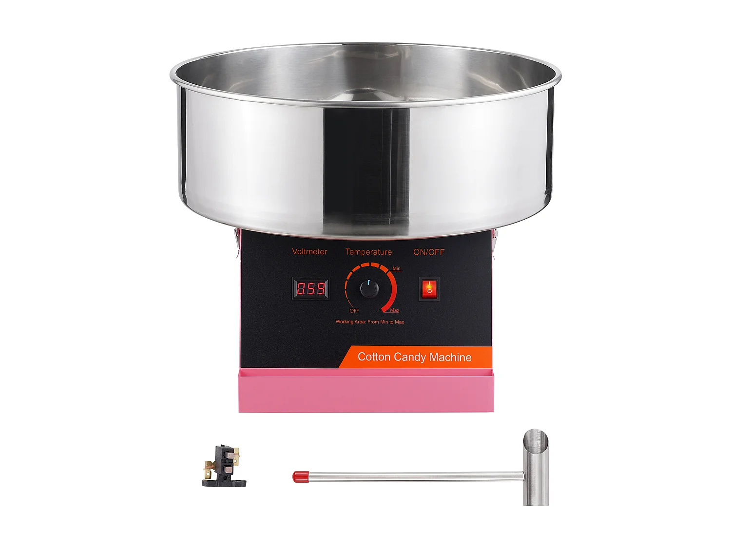 Commerciële Suikerspinmachine SucceBuy, Suikerspinmachine 1000 W, Roze