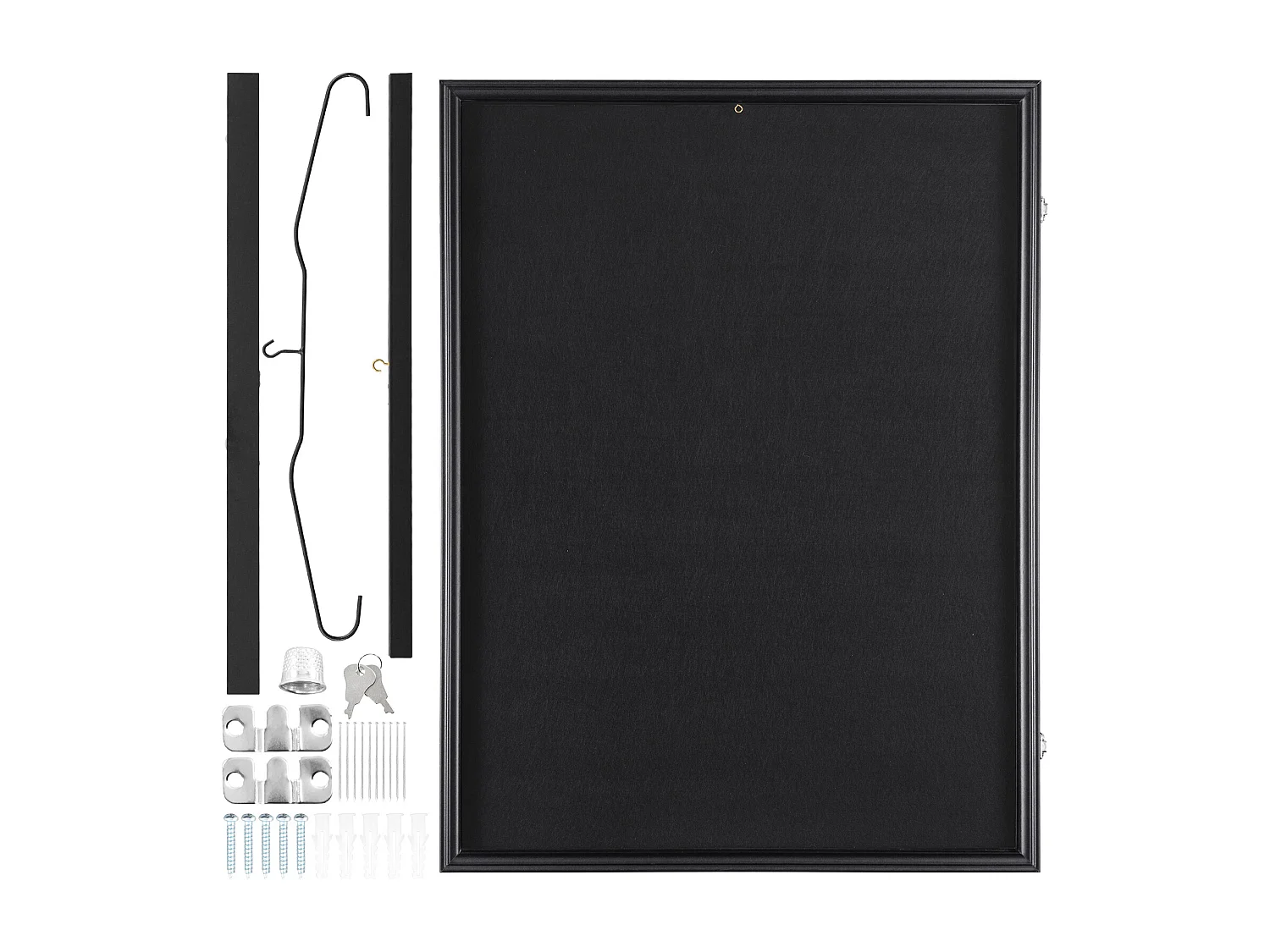 Display SucceBuy Vitrine voor T-Shirts Ingelijst, Afmetingen 61 x 81 x 3.8cm, Schaduwdoos voor T-Shirts met Slot