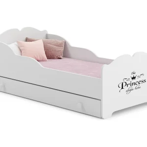 Cama de criança 140 x 70 com gaveta, colchão e estrado incluídos Kobi Anna Princess Cama de criança 140 x 70 com gaveta, colchão e estrado incluídos Kobi Anna Princess
