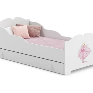 Cama de criança 140 x 70 com gaveta, colchão e estrado incluídos Kobi Anna Princess in a Crown Cama de criança 140 x 70 com gaveta, colchão e estrado incluídos Kobi Anna Princess in a Crown