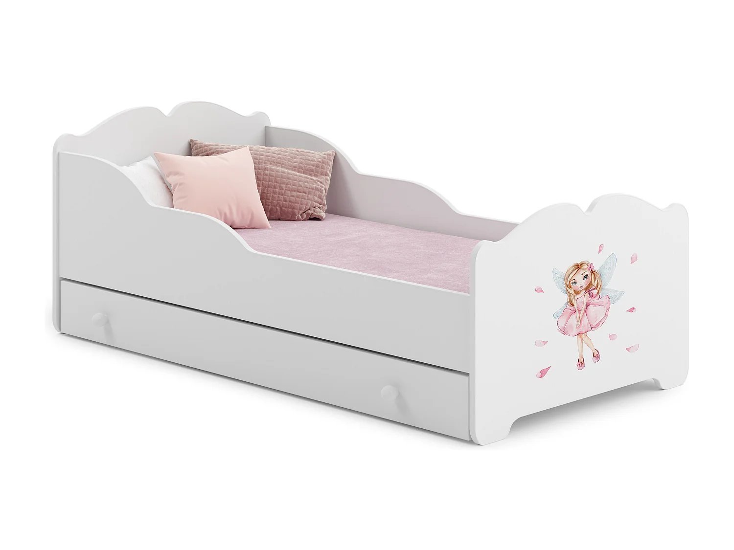 Cama de criança 160 x 80 com gaveta, colchão e estrado incluídos Kobi Anna Girl with Wings