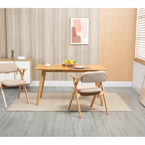 Design klapstoel met armleuningen, gewatteerde zitting, beukenhout, khaki (52,5x60x79 cm)