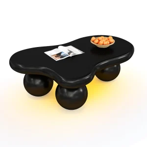 Cloud salontafel met LED, modern design, MDF, zwart, (95×62,5×32 cm) Cloud salontafel met LED, modern design, MDF, zwart, (95×62,5×32 cm)