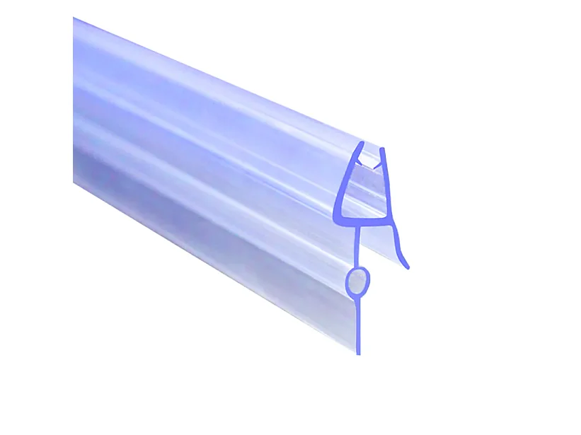 Douchestrip 90 cm lang voor 4-6 mm glas flexibele vin 18 mm breed, Snijdbaar,flexibele vin