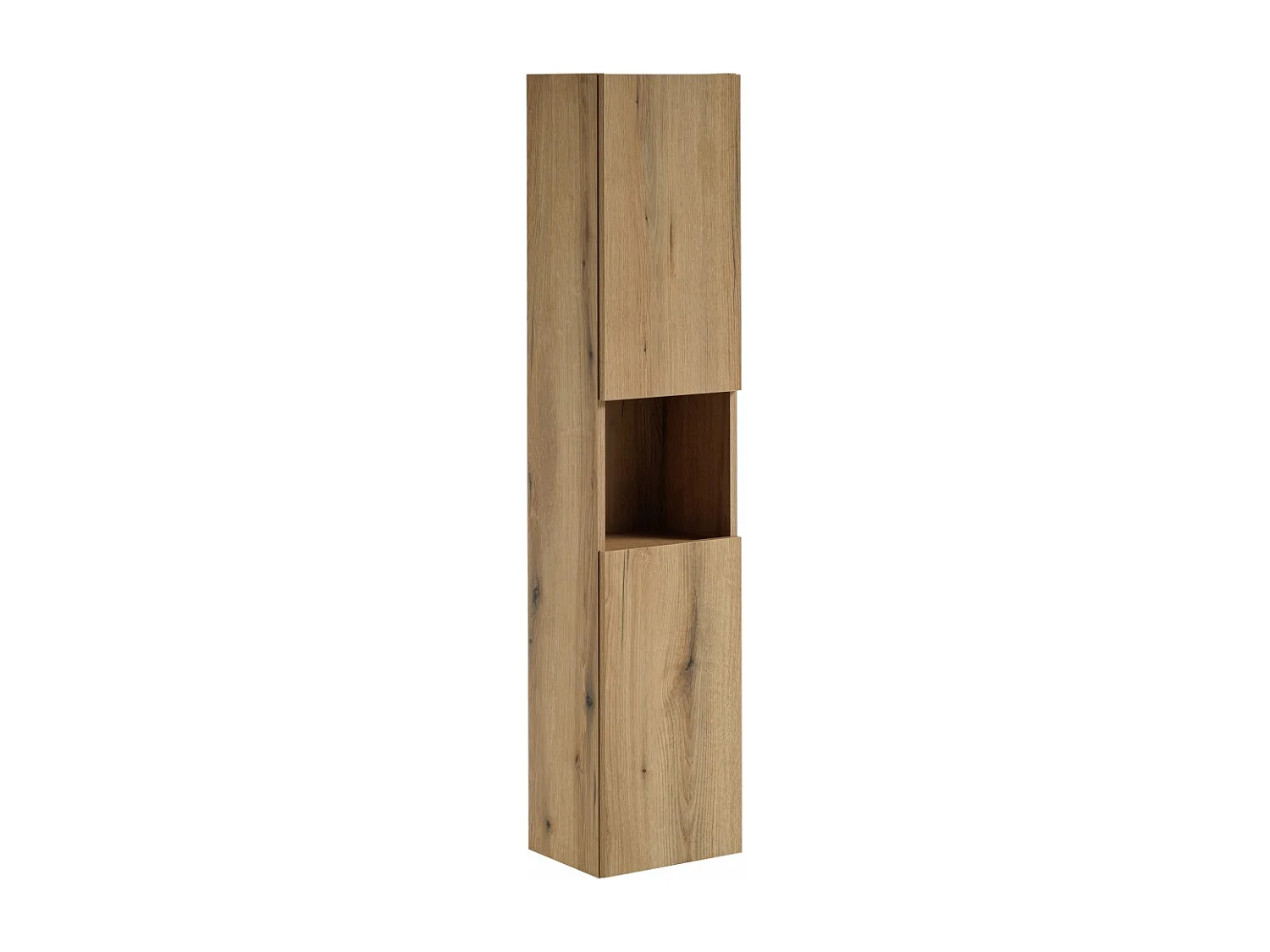 Colonne badkamer VANO - 2 deuren + 1 nis - Eiken - L30 × B25 × H140 cm - Te hangen