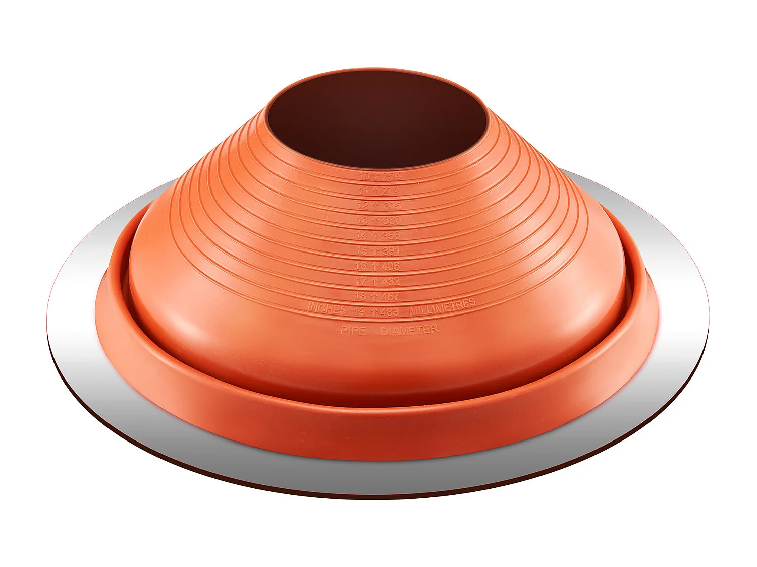 Dakpijpdoorvoerbalg SucceBuy van Rood Silicone voor Buis van 25 tot 48cm Hoge Temperatuur