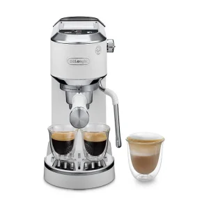 Delonghi EC890.W DedicaDuo Espressomachine Wit Zilver Delonghi EC890.W DedicaDuo Espressomachine Wit Zilver