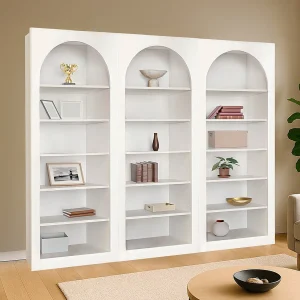 Set van 3 boekenkasten met 6 nissen – Wit – CYMORA Set van 3 boekenkasten met 6 nissen – Wit – CYMORA