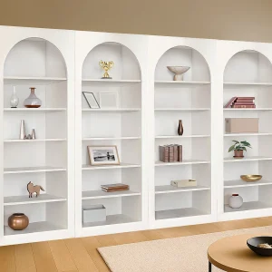 Set van 4 boekenkasten met 6 nissen – Wit – CYMORA Set van 4 boekenkasten met 6 nissen – Wit – CYMORA