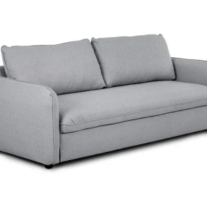 Slaapbank 3 zitplaatsen Grijs met eenvoudige uitklapfunctie (225 x 140 x 91 cm) – CHLOE Slaapbank 3 zitplaatsen Grijs met eenvoudige uitklapfunctie (225 x 140 x 91 cm) – CHLOE