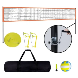 Draagbare Volleybalnet System SucceBuy Outdoor, met Regelbare Hoogte Paal