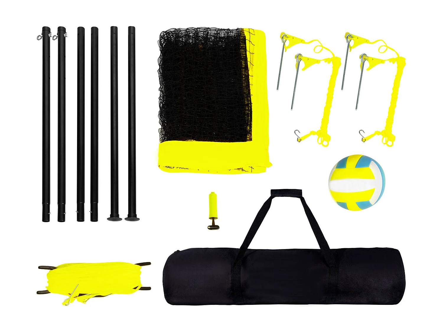 Draagbare Volleybalnet System SucceBuy Outdoor, met Regelbare Hoogte Paal