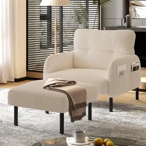 Comfortabele fluwelen fauteuil met armleuningen en zijvakken stevige structuur meerdere stuks woonkamer slaapkamer kantoor beige Comfortabele fluwelen fauteuil met armleuningen en zijvakken stevige structuur meerdere stuks woonkamer slaapkamer kantoor beige