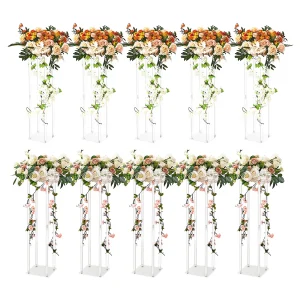 Bruiloftsbloemsupporten SucceBuy, Lot van 10, Acryl, 60 cm, , voor Evenementen, Feesten, Interieurdecoratie Bruiloftsbloemsupporten SucceBuy, Lot van 10, Acryl, 60 cm, , voor Evenementen, Feesten, Interieurdecoratie