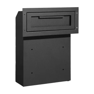 Door de Deur Sleutel Brievenbus SucceBuy 30,5×15,2×40,6cm Brievenbus met Sleutelslot, Zwart