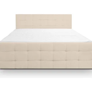 Boxspringbed NATALIE met 2 bedbakken, gestoffeerd bed Afmetingen: 160×200, kleur: beige, veloursstof, tweepersoonsbed met Bonell-matras incl. topper Boxspringbed NATALIE met 2 bedbakken, gestoffeerd bed Afmetingen: 160×200, kleur: beige, veloursstof, tweepersoonsbed met Bonell-matras incl. topper