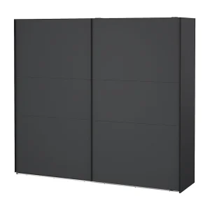 Como schuifdeurkast 2 deuren 245x220cm mat grijs. Como schuifdeurkast 2 deuren 245x220cm mat grijs.