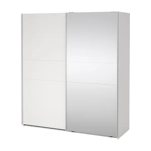 Como schuifdeurkast 2 deuren 180x200cm wit.