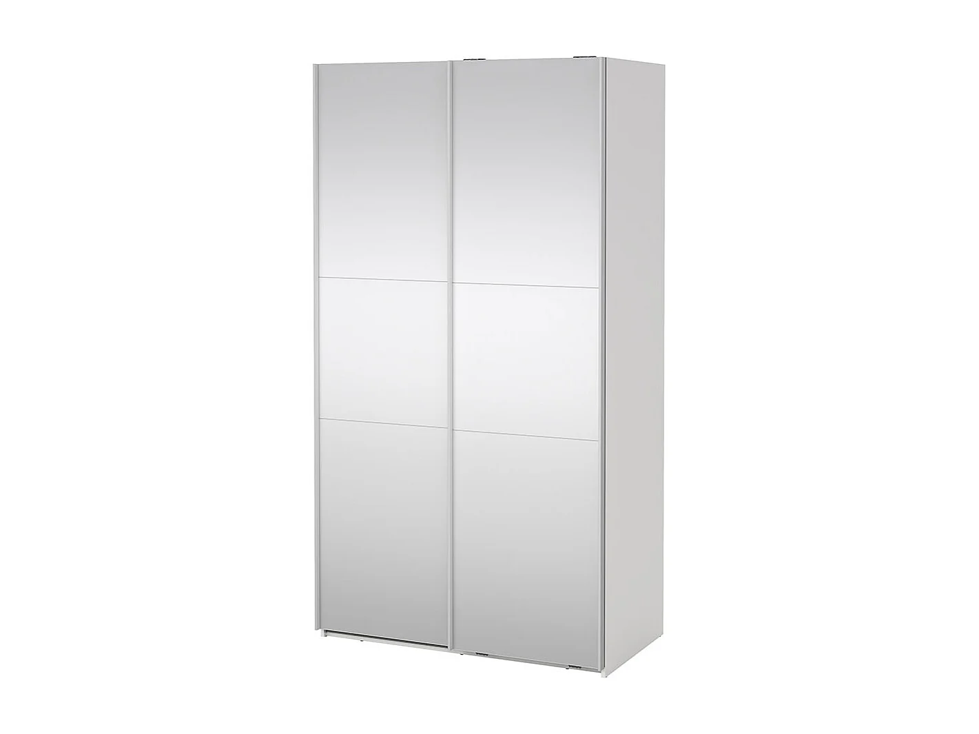 Como schuifdeurkast 2 deuren met spiegel 120x220cm wit.