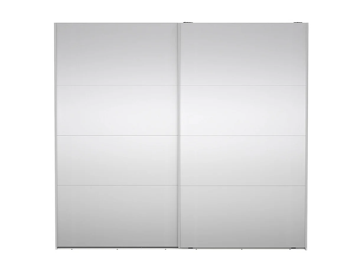 Catania schuifdeurkast 2 deuren met spiegel 245x220cm wit.