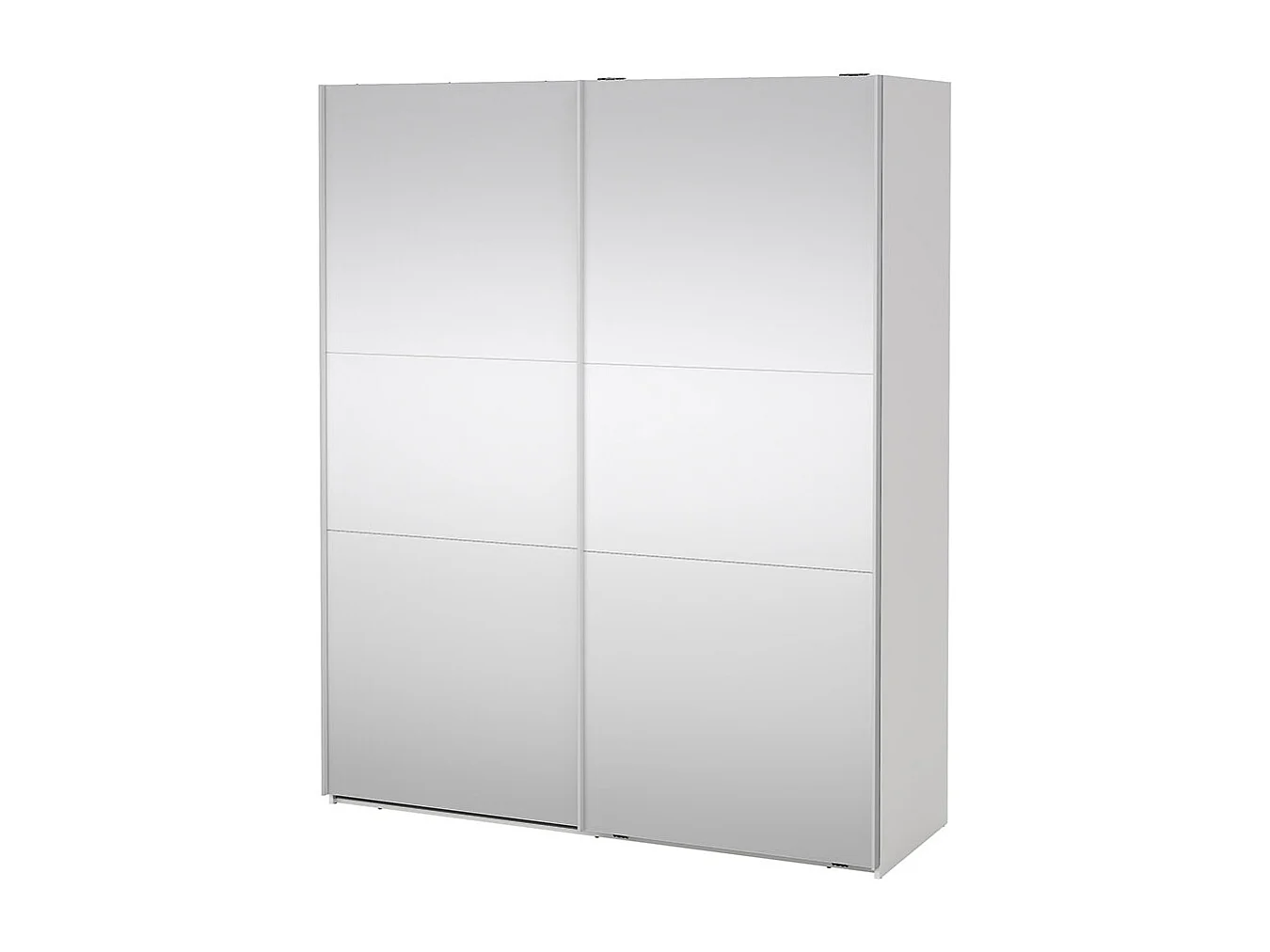 Como schuifdeurkast 2 deuren met spiegel 180x220cm wit.