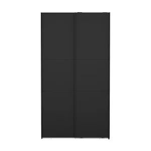 Como schuifdeurkast 2 deuren 120x220cm mat zwart.