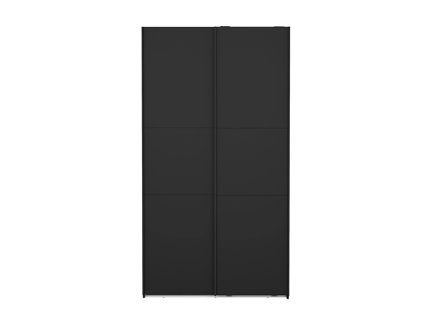 Como schuifdeurkast 2 deuren 120x220cm mat zwart.