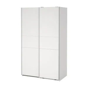 Como schuifdeurkast 2 deuren 120x200cm wit.