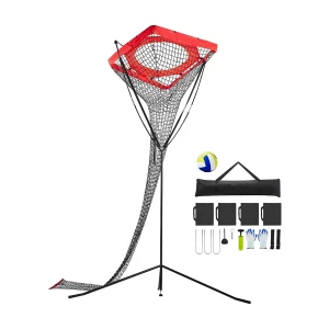 Draagbaar Volleybalnet SucceBuy, Hoek- en Hoogteverstelbare Volleybaltrainingsapparatuur voor Binnen- en Buitengebruik