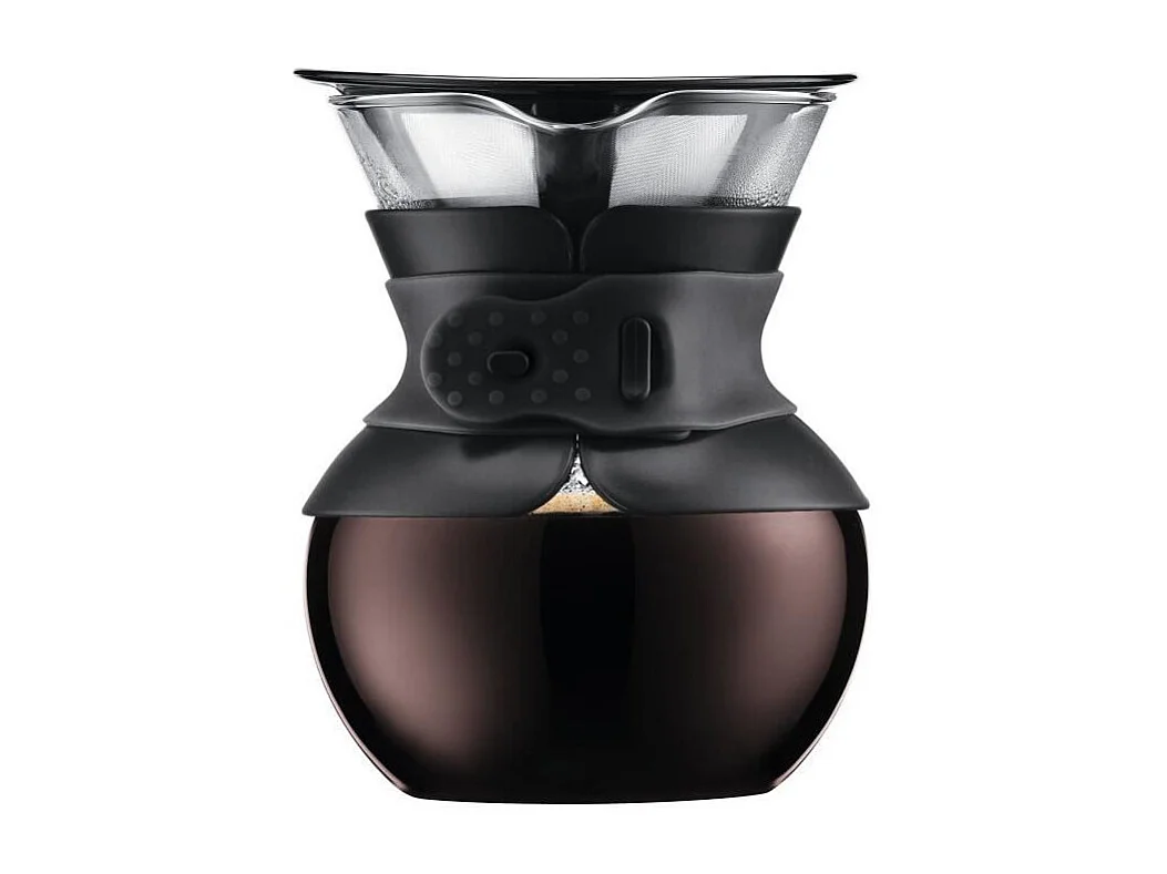 Cafetière POUR OVER BODUM, Permanente RVS Filter, 0.5L, 4 Kopjes - Zwart