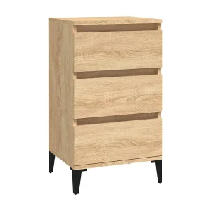 Darby  Nachtkastje 40x35x70 cm bewerkt hout sonoma eikenkleurig