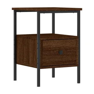 Broadlands Nachtkastje 34x36x50 cm bewerkt hout bruin eikenkleur Broadlands Nachtkastje 34x36x50 cm bewerkt hout bruin eikenkleur