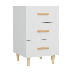 Cash  Nachtkastje 40x40x66 cm bewerkt hout wit