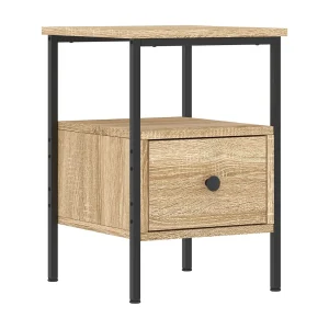 Broadlands Nachtkastje 34x36x50 cm bewerkt hout sonoma eikenkleurig Broadlands Nachtkastje 34x36x50 cm bewerkt hout sonoma eikenkleurig