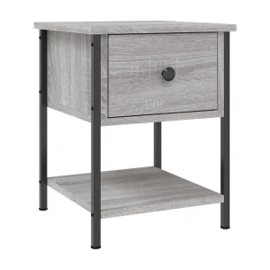 Buffalo  Nachtkastje 34×35,5×45 cm bewerkt hout grijs sonoma eikenkleur