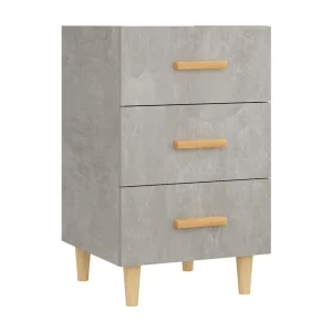 Cash  Nachtkastje 40x40x66 cm bewerkt hout betongrijs