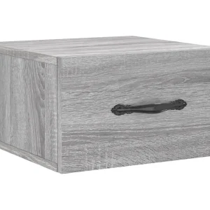Carbon Hill  Nachtkastje wandgemonteerd 35x35x20 cm grijs sonoma eikenkleur