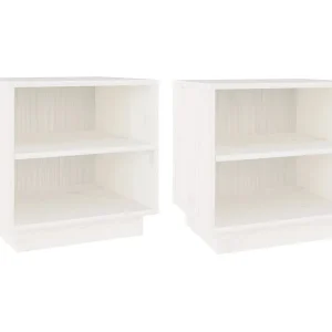 Decatur  Nachtkastjes 2 st 40x34x40 cm massief grenenhout wit