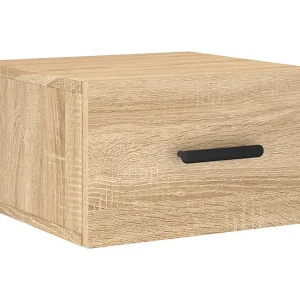 Cataula  Nachtkastje wandgemonteerd 35x35x20 cm sonoma eikenkleurig